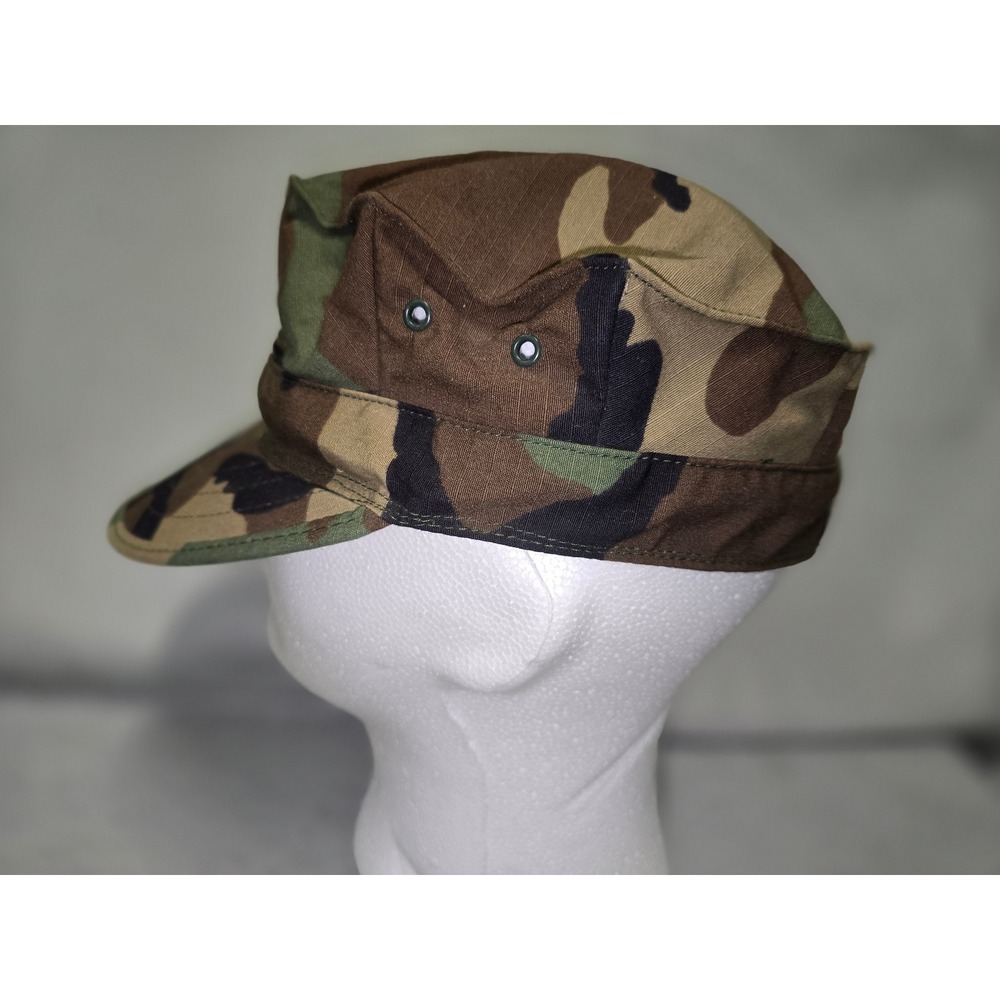 USMC Woodland Camouflage Utility Cap EGA Sekri Industries Small Type 1